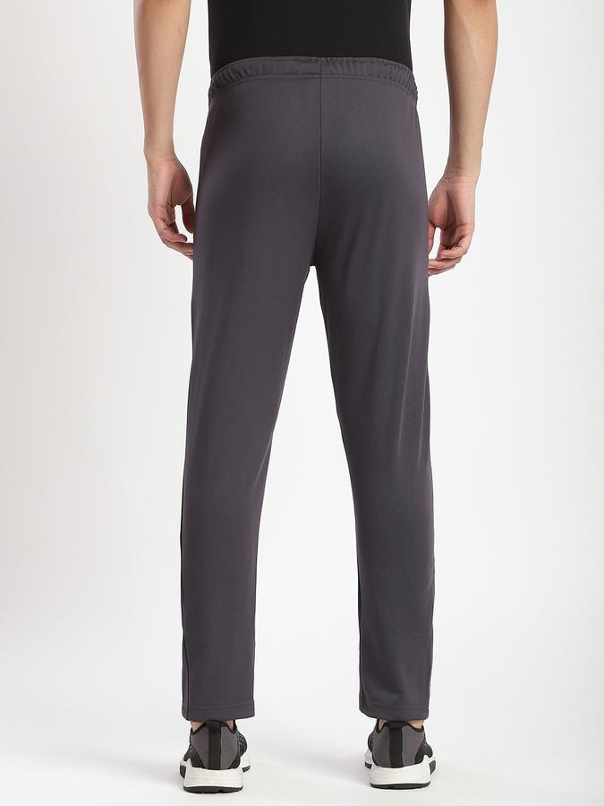 Men Cotton Regular Fit Drawstring Waist Open Hem Trackpants