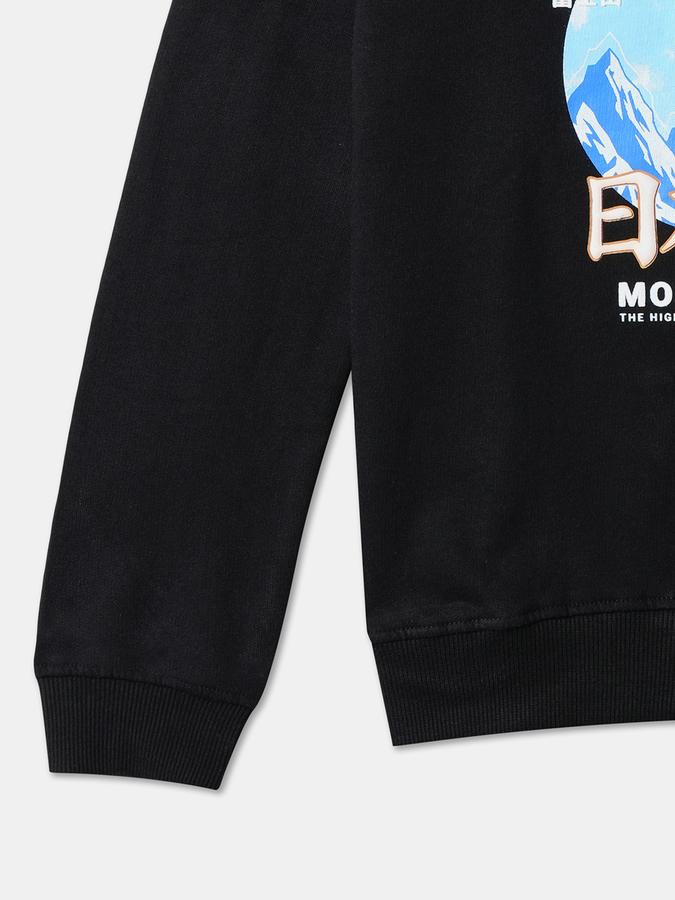 Full Sleeve Geometric Print Boys Sweatshirt image number 3