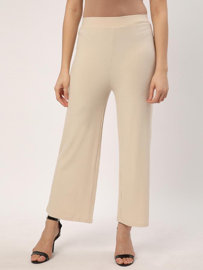 Women Relaxed Fit Flat-Front Pants