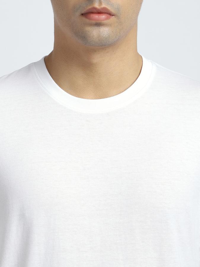 Men Cotton Regular Fit Crew Neck Solid T-shirt