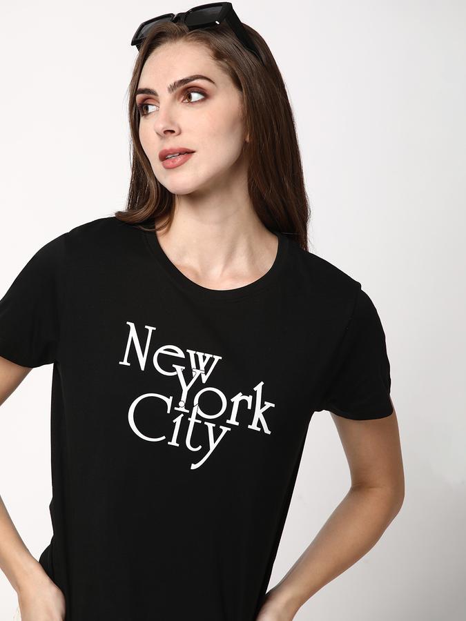 Women Graphic Print Round Neck T-Shirt image number 0