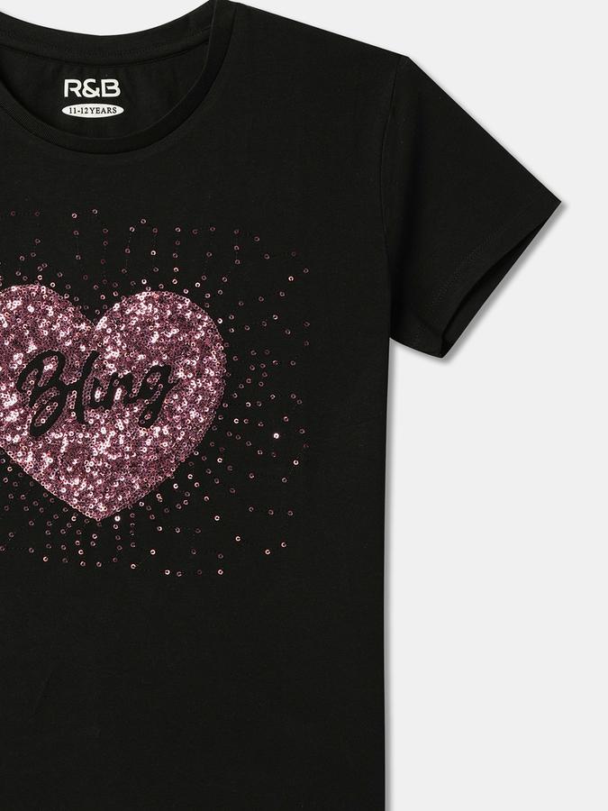 Girls Embellished Round-Neck Top image number 2