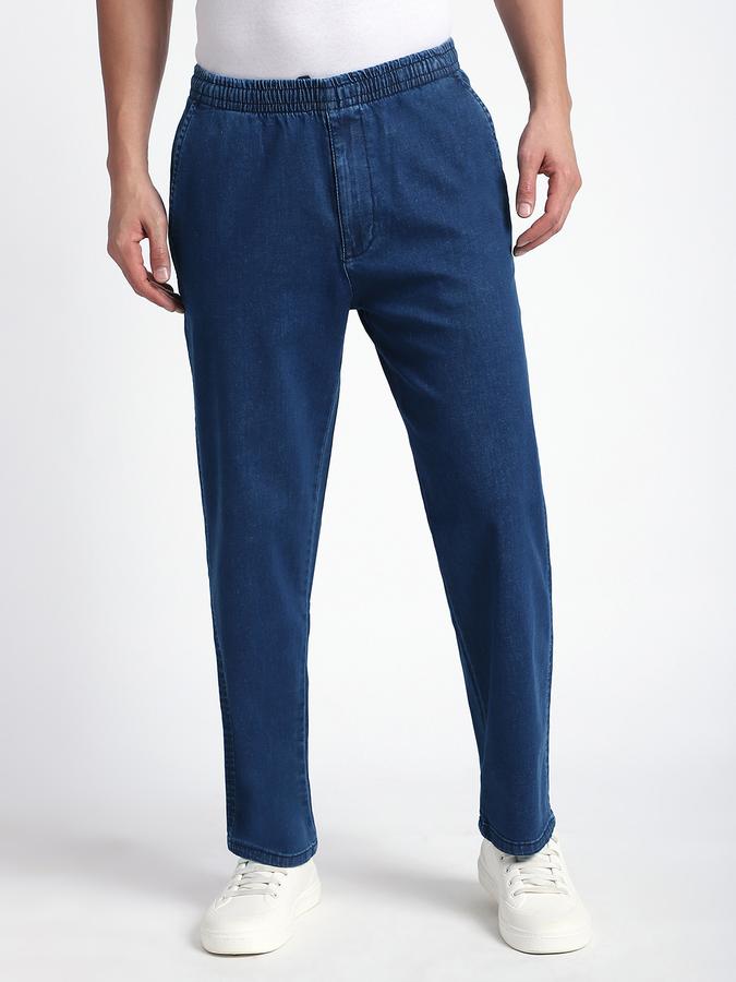 R&B Men's Mid Blue Trousers