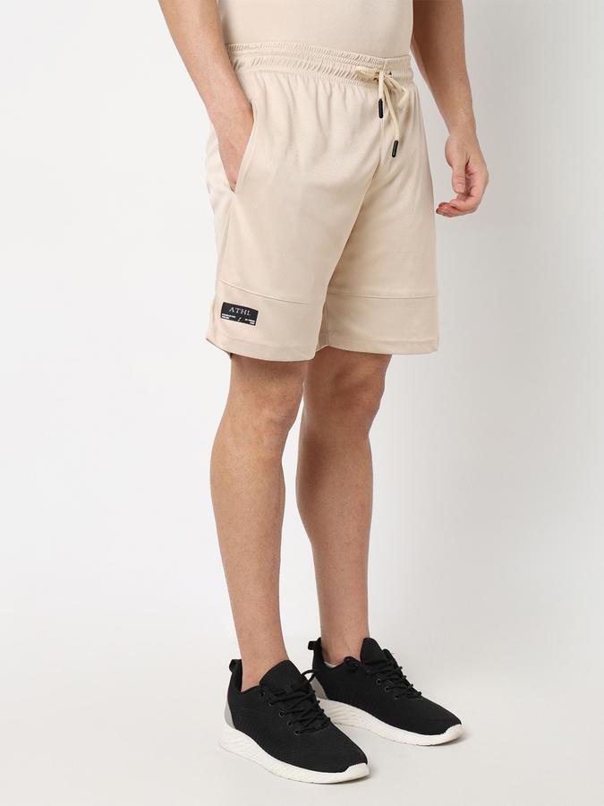 Boys Polyester Regular Fit Drawstring Waist Clean Hem Shorts