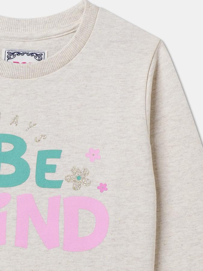 Girls Graphic Regular Fit Full Sleeve Crew Neck SweaT-Shirt