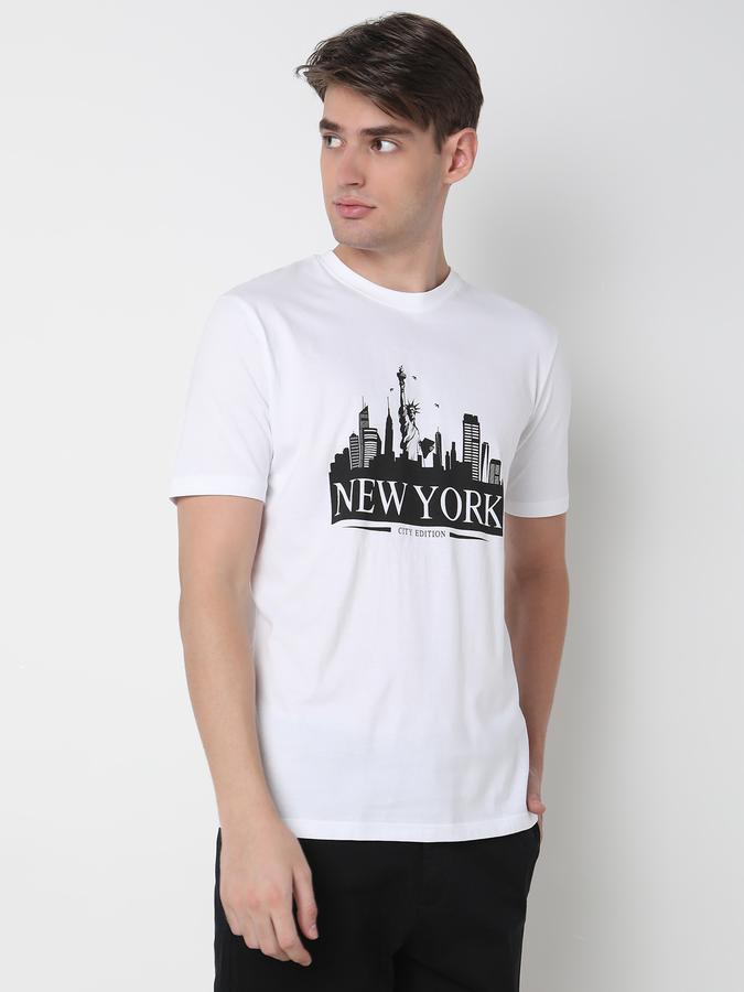 Men Graphic Print Regular Fit Crew-Neck T-Shirt image number 0