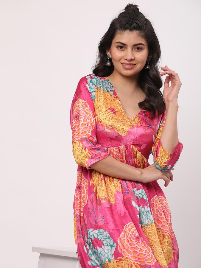 Women Floral Printed Flared Kurta data-index=