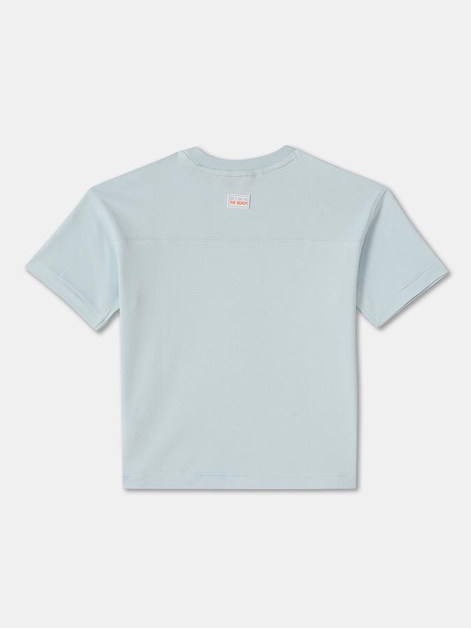 Printed T-Shirt with Crew Neck and Short Sleeves image number 1