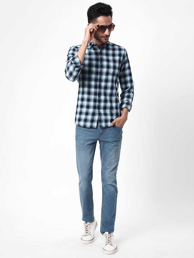R&B Men Blue Casual Shirts image number 1