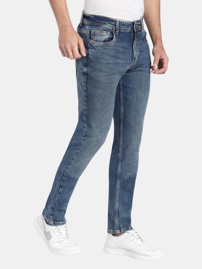 R&B Blue Slim Fit Men Mid Rise Jeans