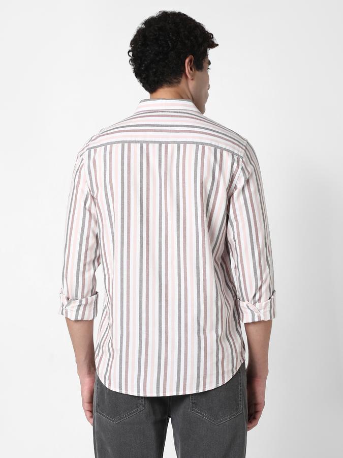 R&B Men's Pink Striped Shirt