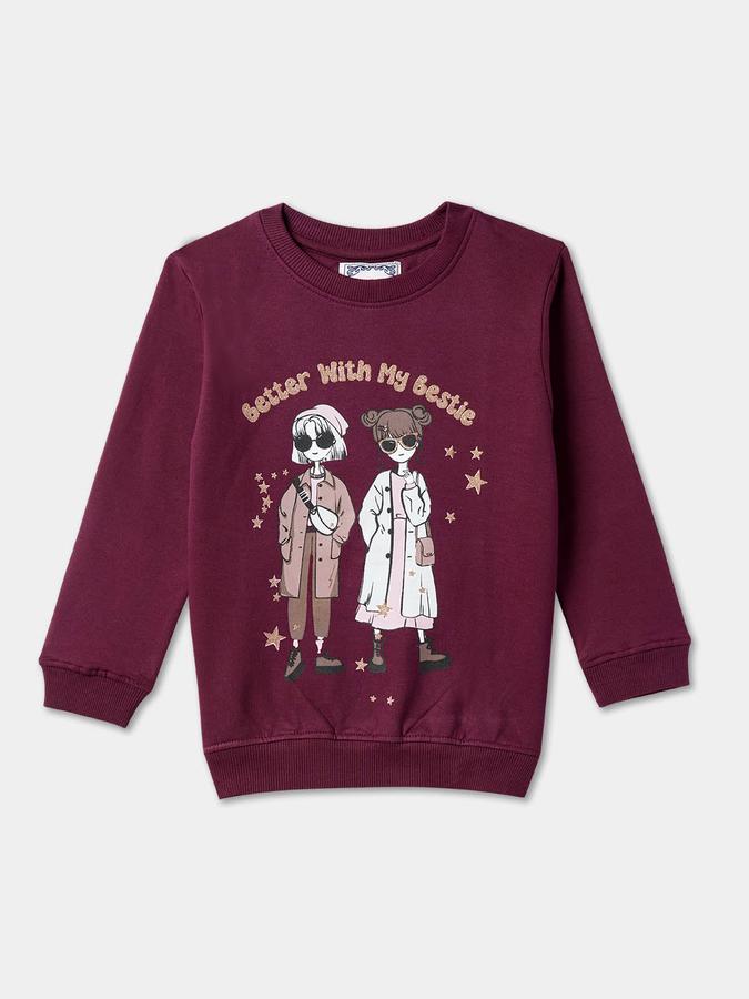 Full Sleeve Printed Girls Sweatshirt
