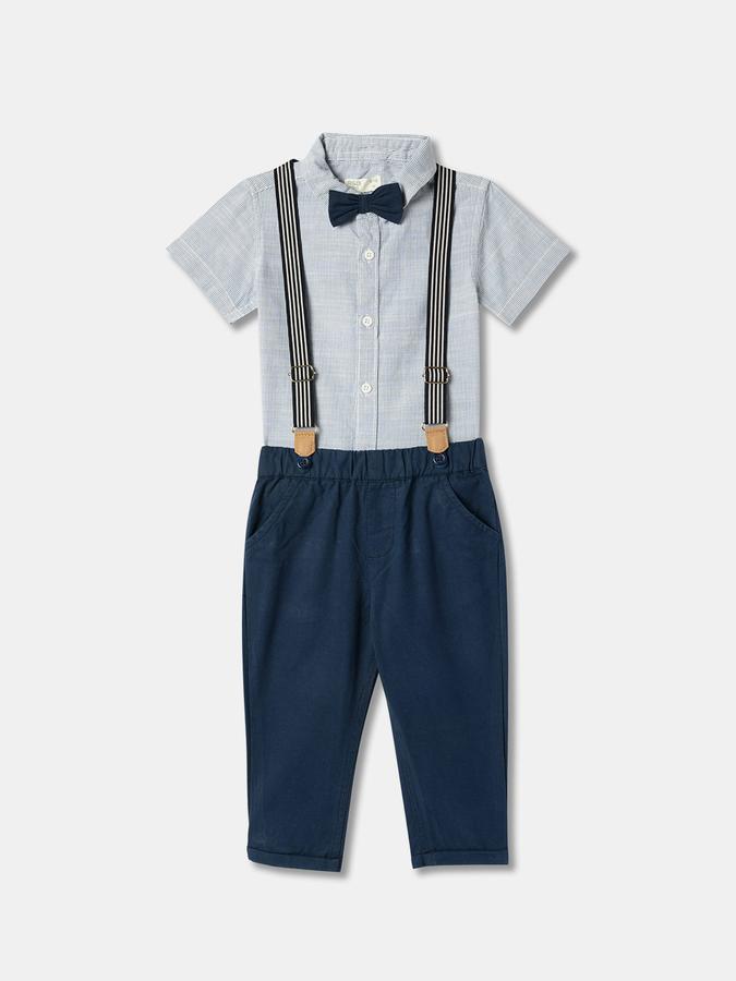 Striped Shirt & Pants Set image number 0