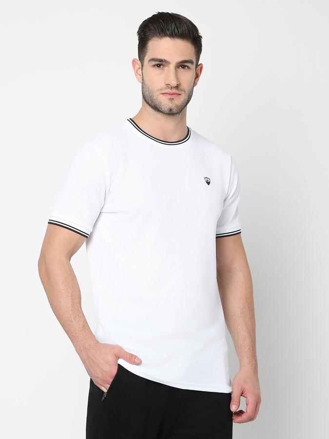 Men Logo Print Regular Fit Round-Neck T-Shirt image number 2
