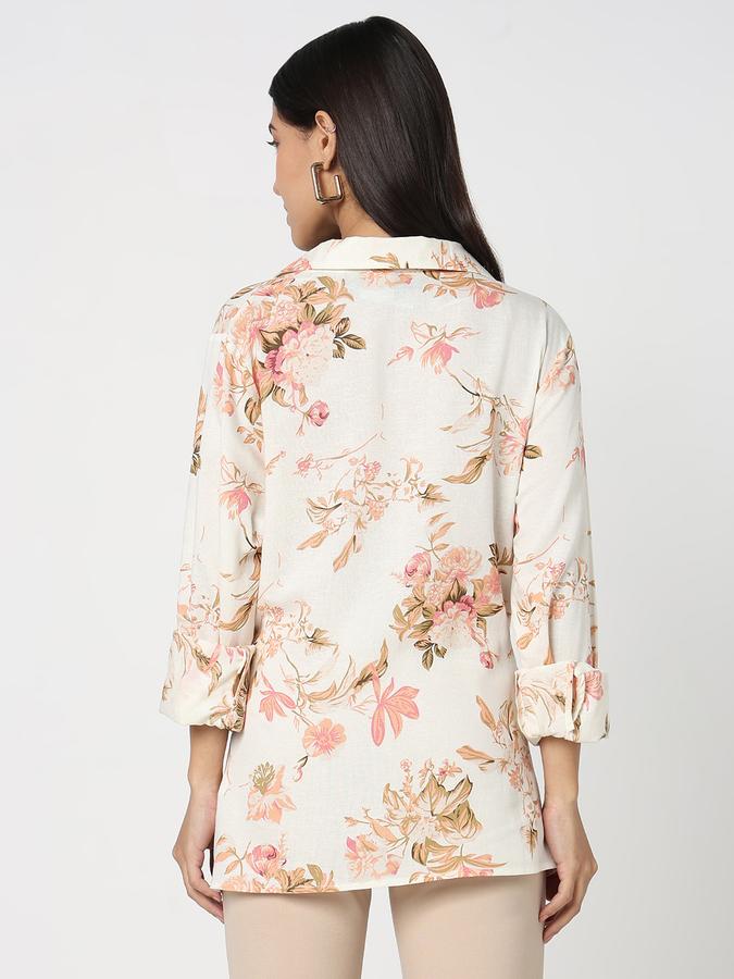 R&B Women Green Floral Print Relaxed Shirt