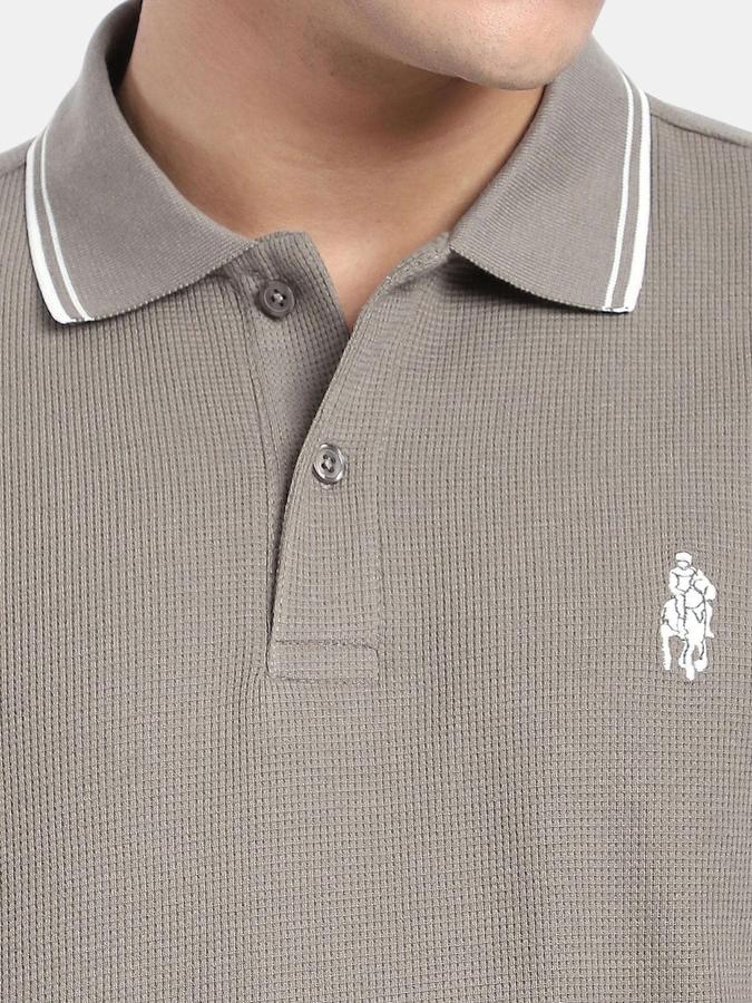 R&B Olive Solid Men Short Sleeve Polo T-shirt