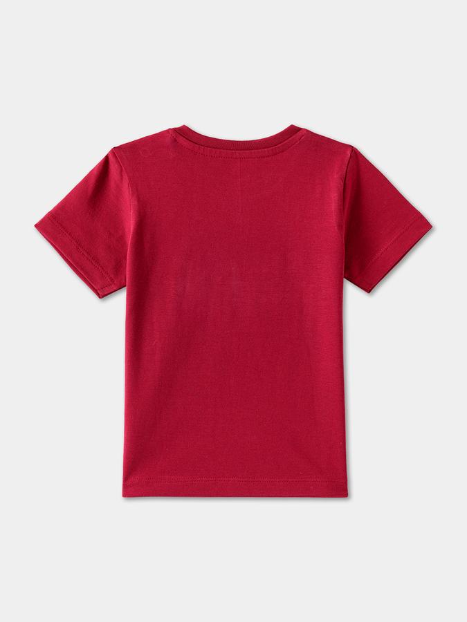Boys Cotton Regular Fit Crew Neck Graphic T-shirt