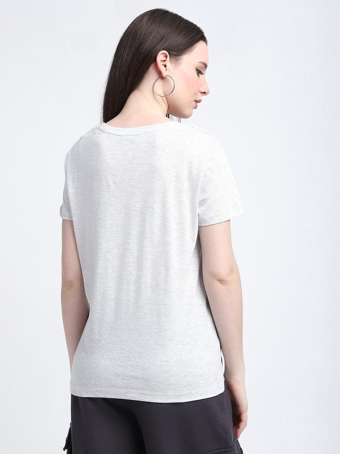 Women Cotton Regular Fit Crew Neck Slogan T-shirt