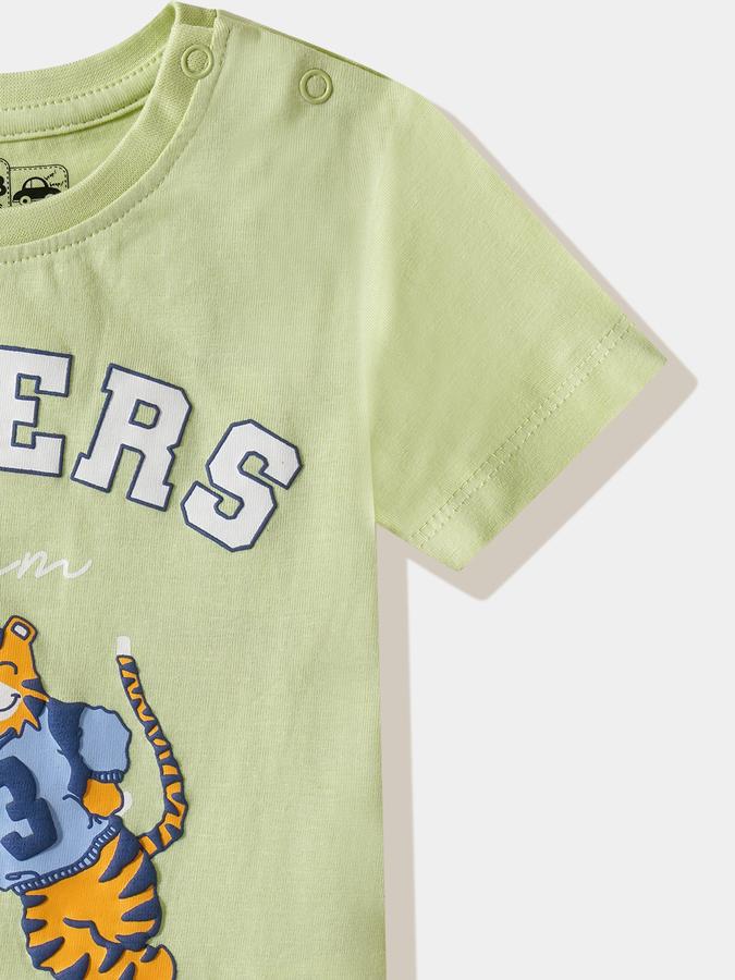 Boys Cotton Regular Fit Crew Neck Graphic T-shirt