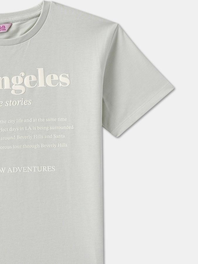 Girls Regular Fit Short Sleeve Crew Neck Top