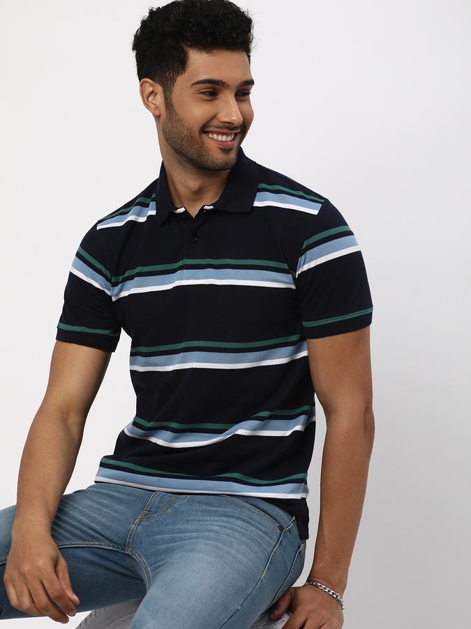 R&B Men's Striper Polo image number 0