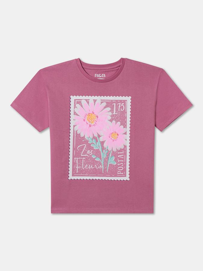 Girls Printed Pure Cotton Regular T Shirt image number 0