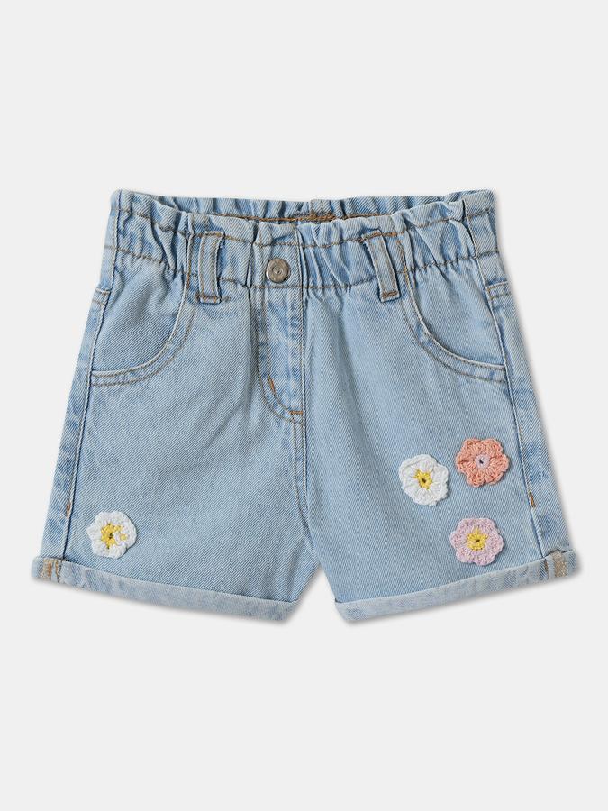 Short For Girls Casual Floral Print Pure Cotton 