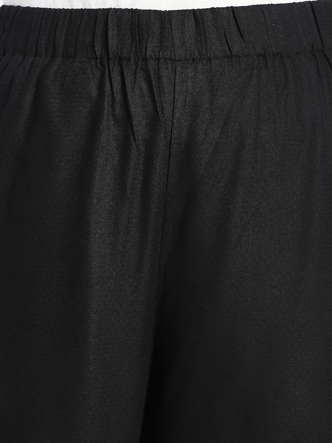 Women Viscose Wide Leg Mid Rise Solid Pants