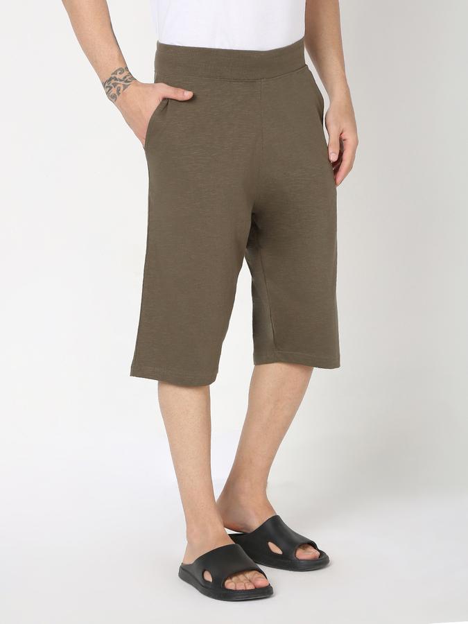 Boys Cotton Regular Fit Drawstring Waist Clean Hem Shorts