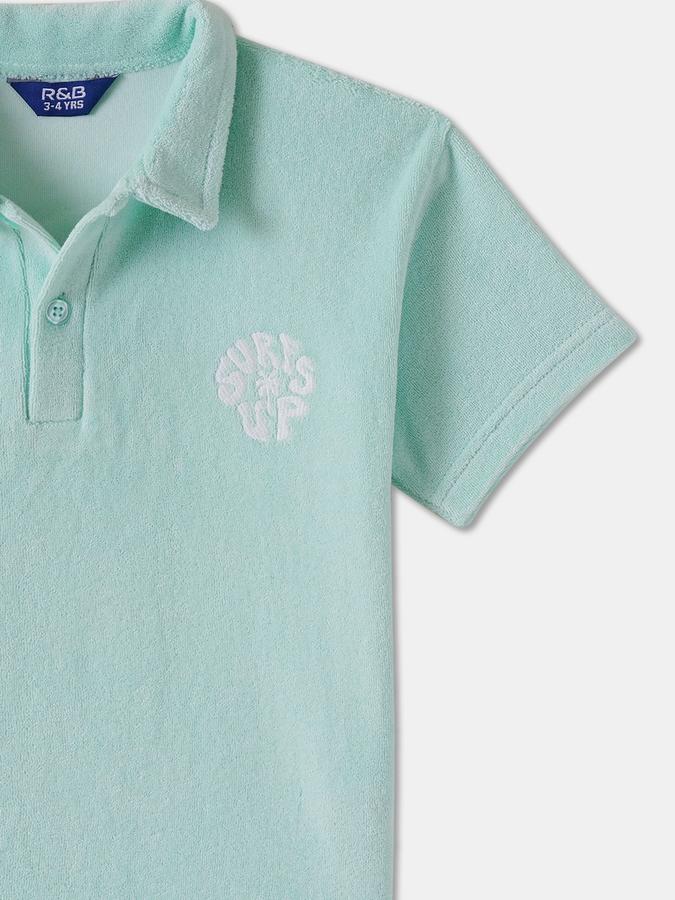 Boys Regular Fit Short Sleeve Polo Collar T-Shirt