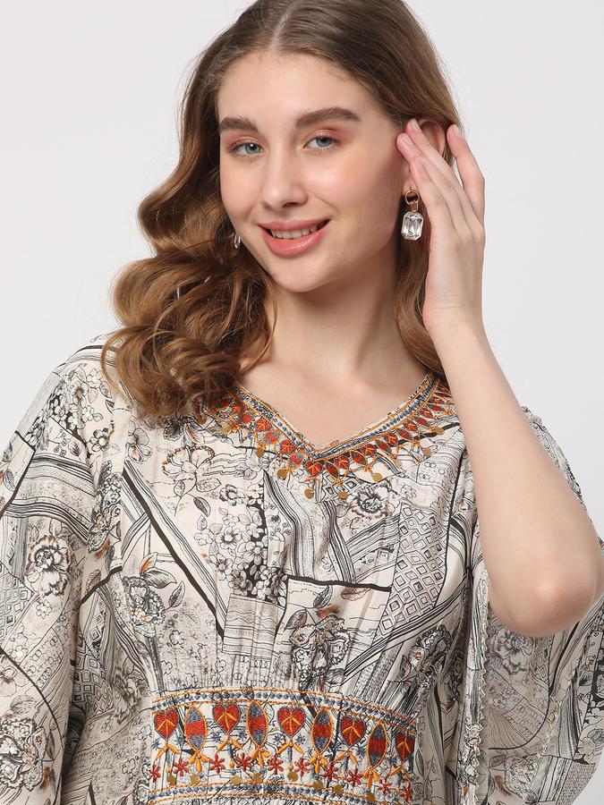 Women V-Neck Straight Kurta  image number 0