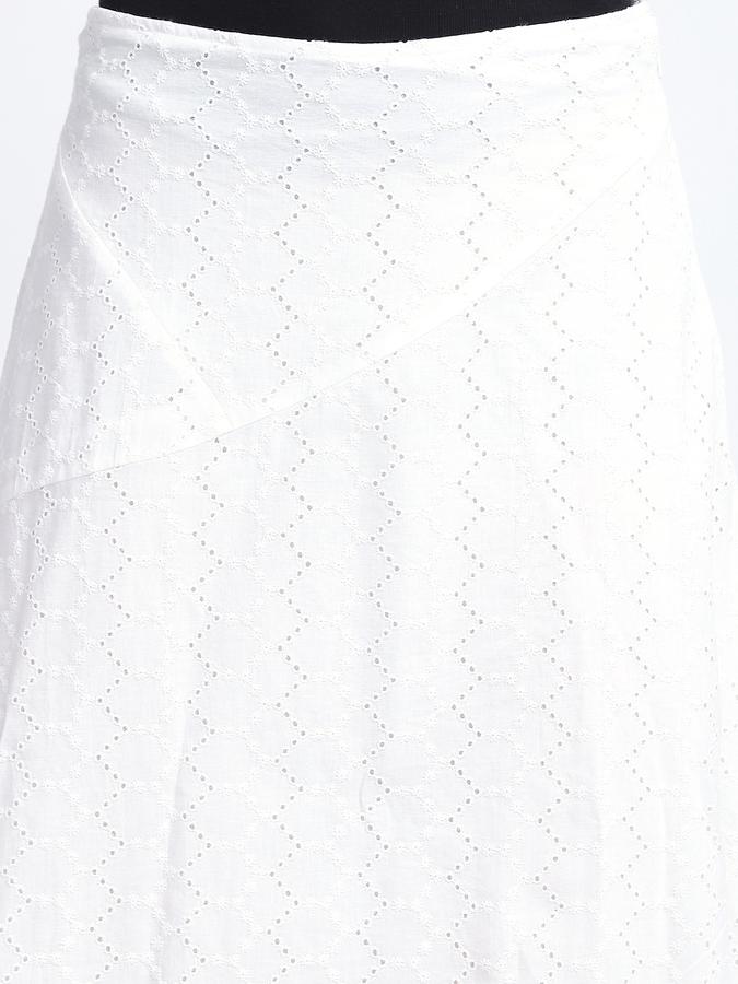 Women Cotton Midi Asymmetrical Skirt