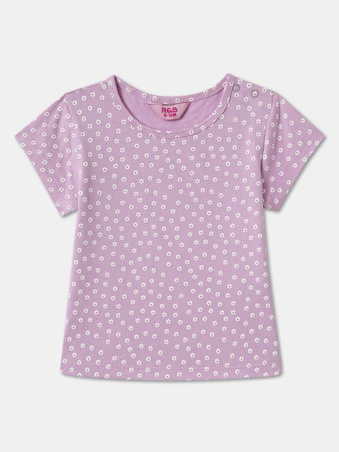 Dungaree For Baby Girls Floral Print Pure Cotton image number 1