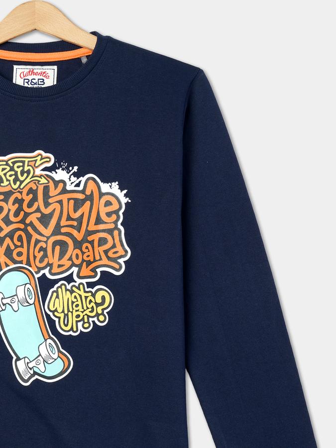 Boys Graphic Print Round-Neck Sweatshirt data-index=