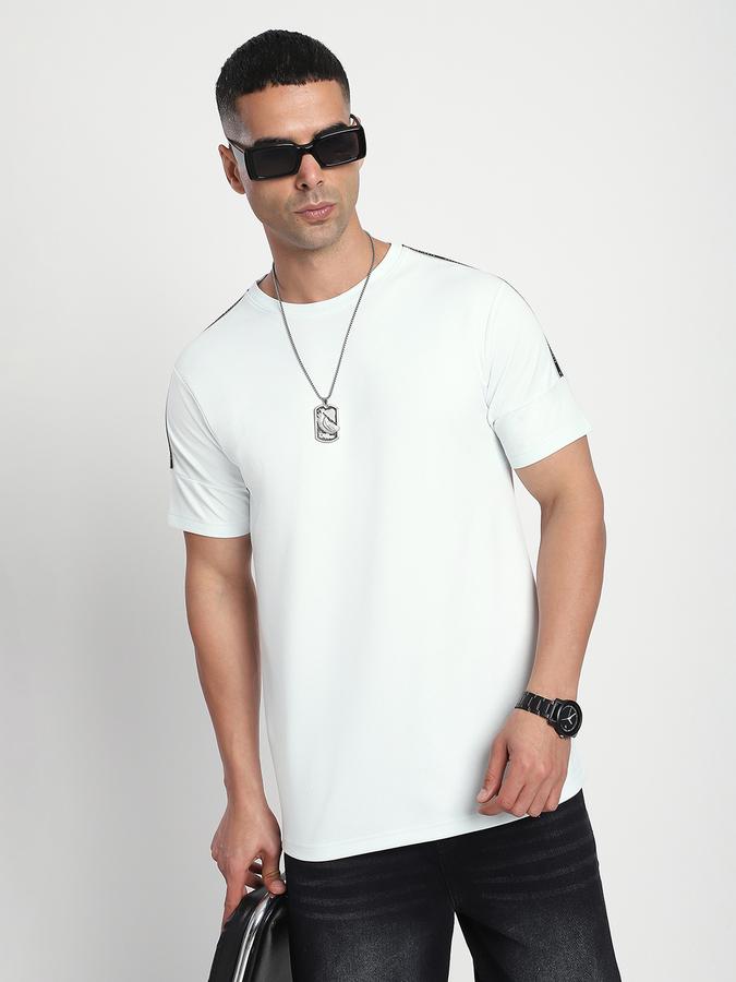 Men Cotton Regular Fit Crew Neck Solid T-shirt