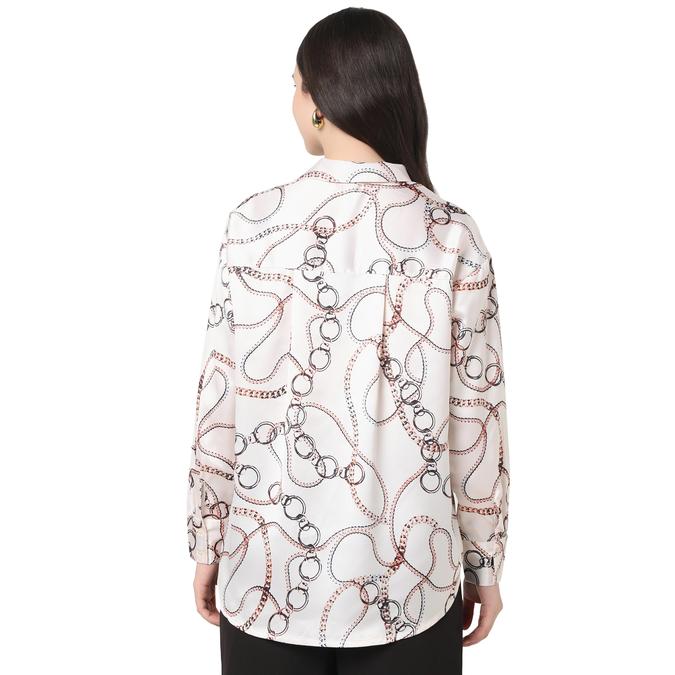 R&B Women Ivory Chain Print Shirt