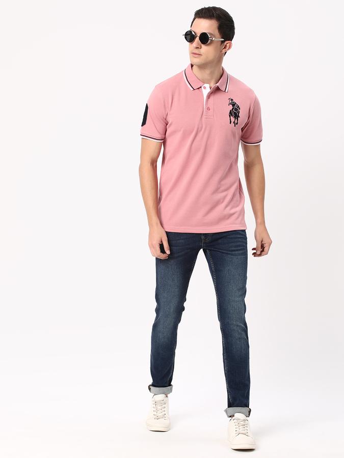 R&B Men's Chest & Sleeve Embroidered Polo image number 1