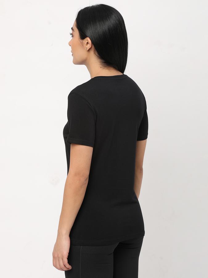 Women Cotton Relaxed Fit Crew Neck Solid T-shirt