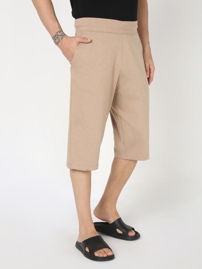 Men Heathered Regular Fit Shorts image number 2