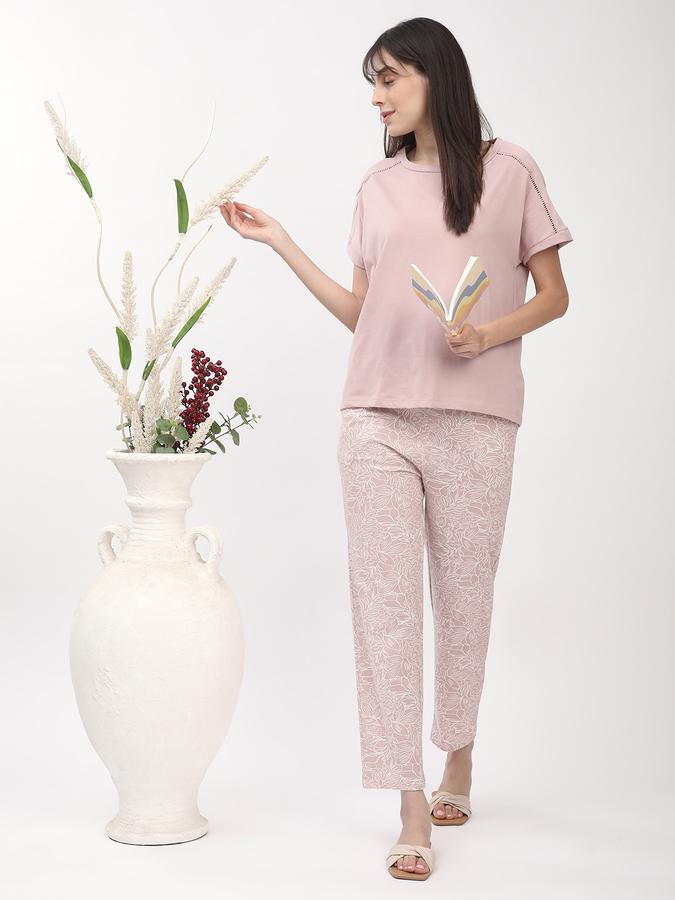 Women Cotton Relaxed Fit Elastic Waist Printed Pajama Pants