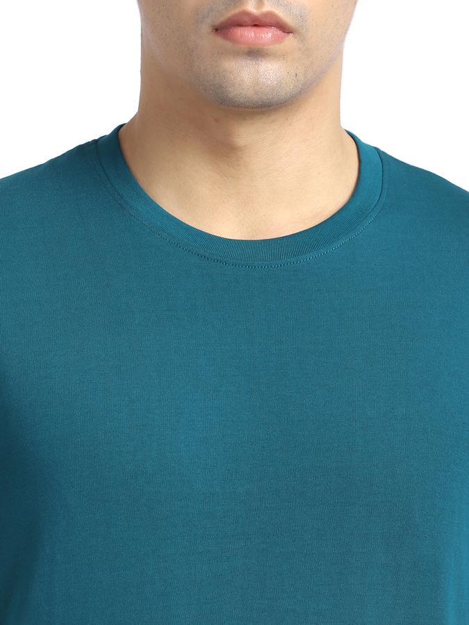 Men Cotton Regular Fit Crew Neck Solid T-shirt