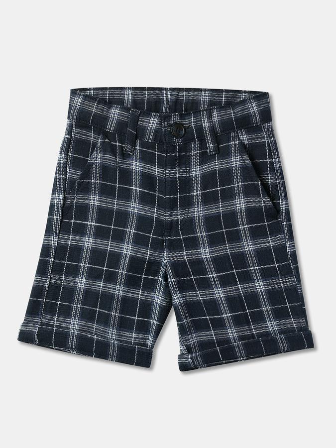 Boys Checkered Regular Fit Shorts