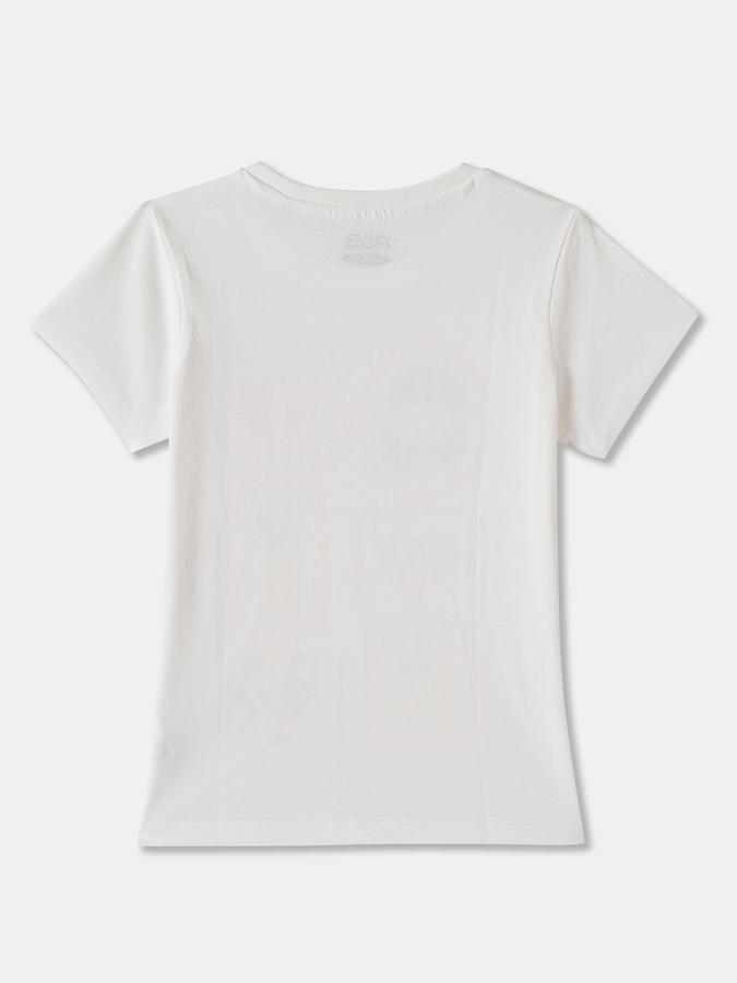 R&B Girls Graphic Print Pure Cotton Regular T Shirt image number 1