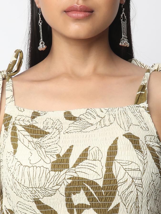 Women Rayon Floral Print Smock Ethnic Dress