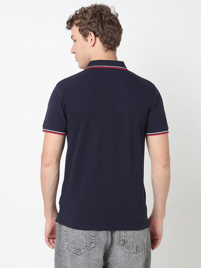 Contrast Tipping Polo T-Shirt with Short Sleeves image number 3
