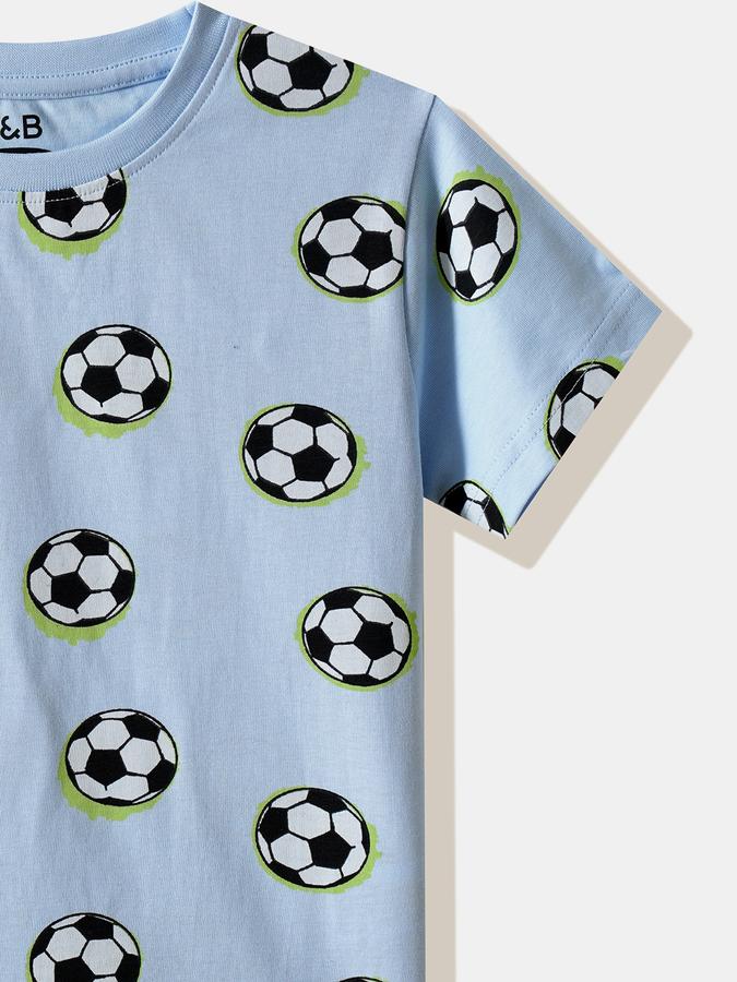 Boys Cotton Regular Fit Crew Neck Graphic T-shirt