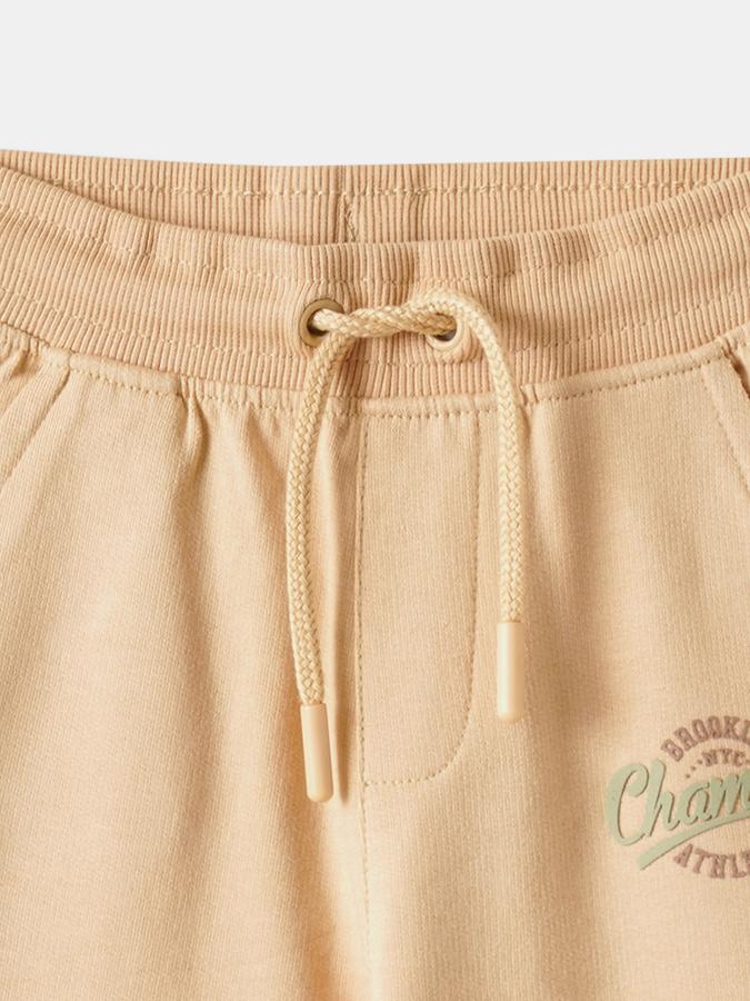 Boys Cotton Regular Fit Drawstring Waist Cuffed Hem Joggers