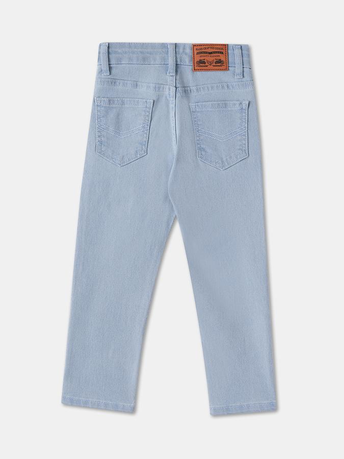 Boys Blend Regular Fit Mid Waist Solid Jeans