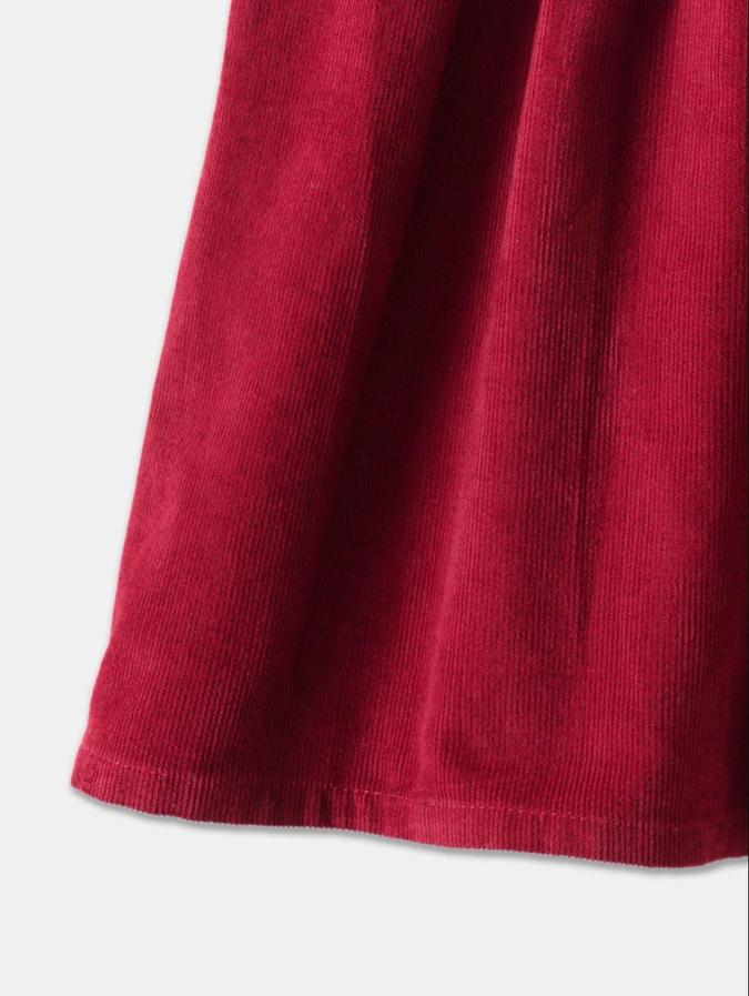 R&B Red Striped  Girls Long Sleeves Dress