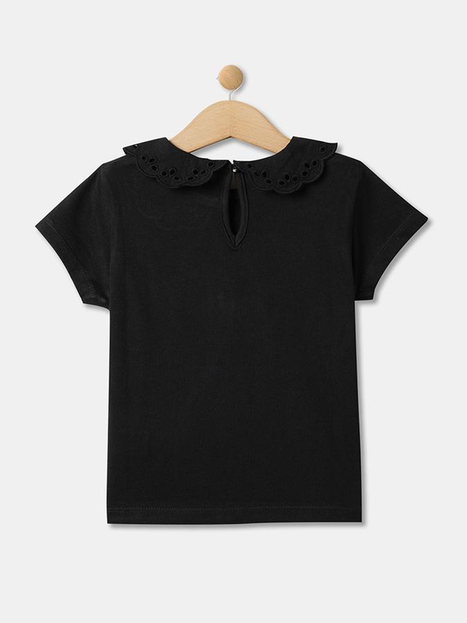 R&B Round-Neck Top with Short Sleeves  image number 1